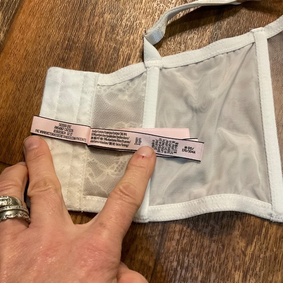 Victoria's Secret Dream Angels White Lace Corset Top Medium Womens Hook Loop‎ - Picture 9 of 9